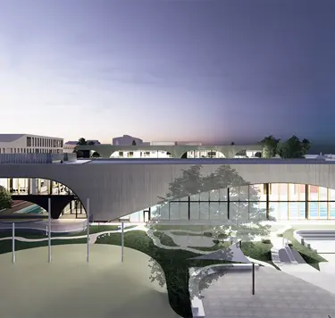 The Aquatic Centre Begins to Take Shape